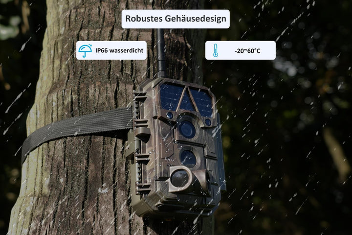 Meidase P100 (2022) Wildkamera WLAN mit App 32MP H.264 1296P, 27m Infrarot Nachtsicht Bewegungsmelde
