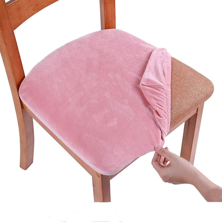 Homaxy Stuhlbezug Sitzfläche Samt Weich Sitzbezug Stuhl Stretch-sitzbezüge für Esszimmerstühle Abwas