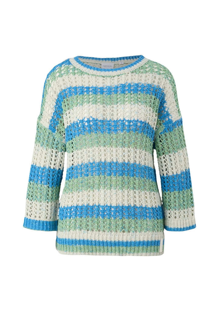 comma Damen Pullover 34 Mehrfarbig, Weiss 01x1, 34 Mehrfarbig, Weiss 01x1