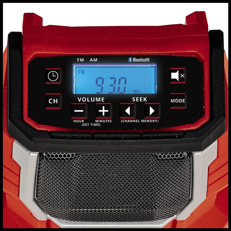 Einhell Akku-Radio TC-RA 18 Li BT - Solo Power X-Change (Li-Ion, 18 V, 10 W Lautsprecher, Bluetooth,