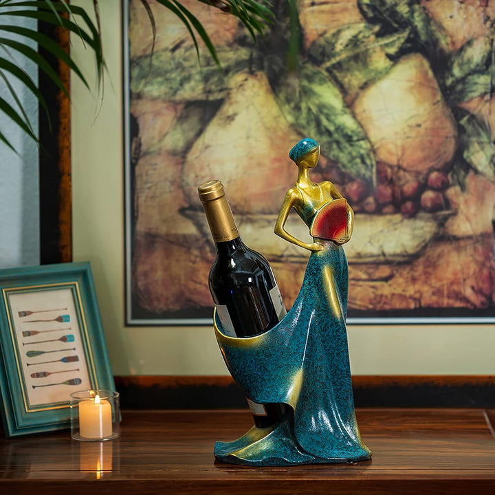 NUPTIO Weinflaschenhalter Elegante Weinregalhalter Harz Rotweinflaschenständer Regal für Home Bar Zu