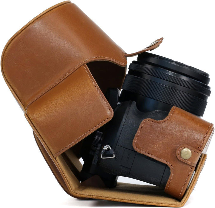 MegaGear Sony Cyber-Shot DSC-RX10 IV, DSC-RX10 III Ever Ready Leder Kamera-Case mit Trageriemen und