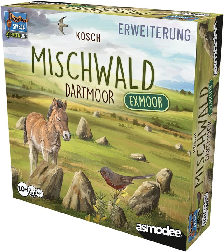 Asmodee, Mischwald: Dartmoor – Exmoor, DE-Version, Kennerspiel-Erweiterung für 2-5 Spieler ab 10 Jah