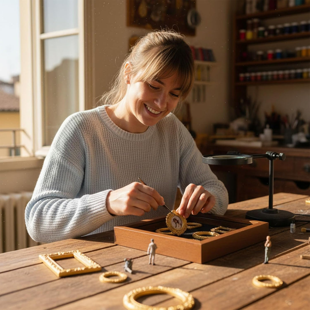 Generisch DIY Mini Museum Silhouette Box, Mini Figuren Menschen Museum, Kreatives Erinnerungsdisplay