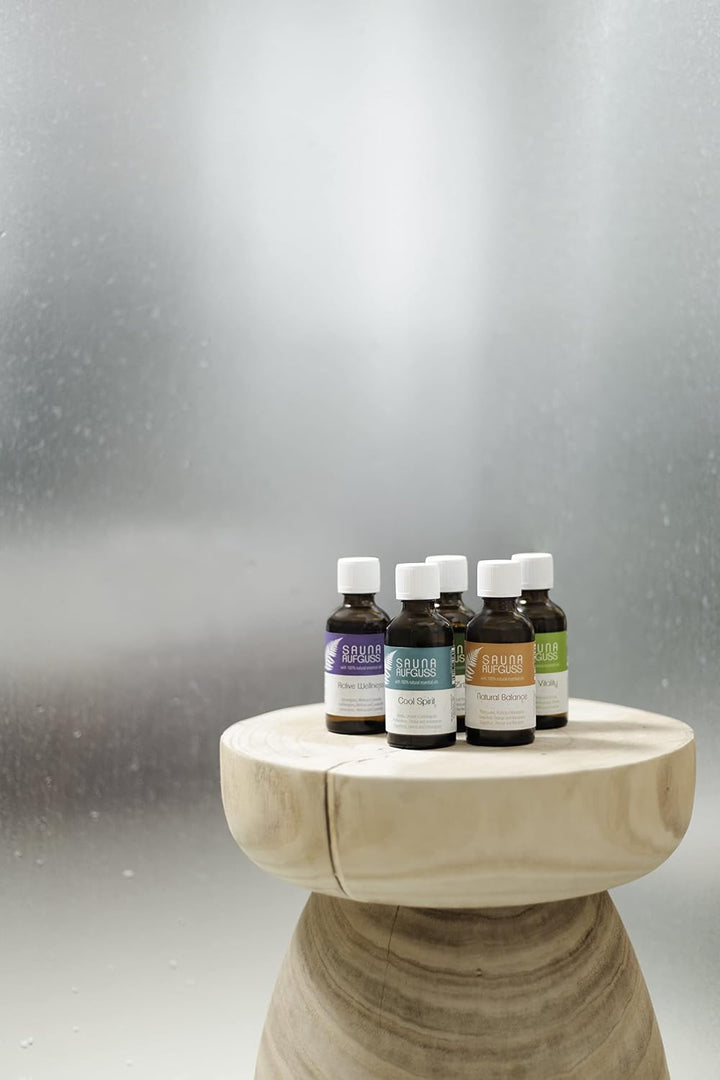 MySenso - Set mit 5 ätherischen Ölen für SAUNA aufguss - 100% natürlich - 5x 50ml