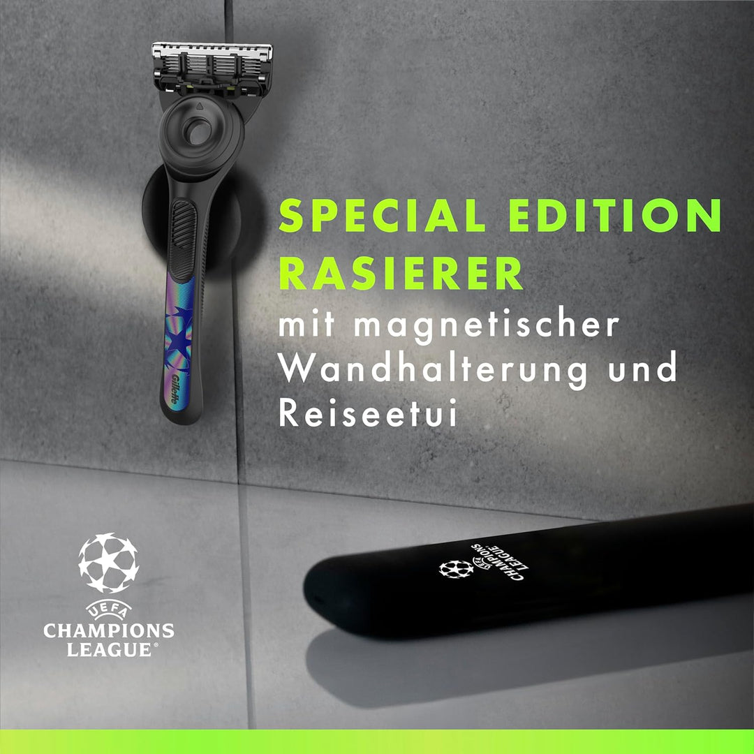 Gillette Labs Rasierer Herren mit Reinigungs-Element, Nassrasierer Herren, UEFA Champions League Spe