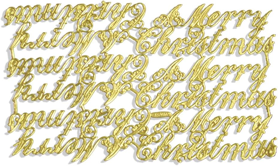 Kunze Weihnachten Mix Sortiment, 88 Stück, Gold, aus geprägtem Papier Sortiment Gold, Sortiment Gold