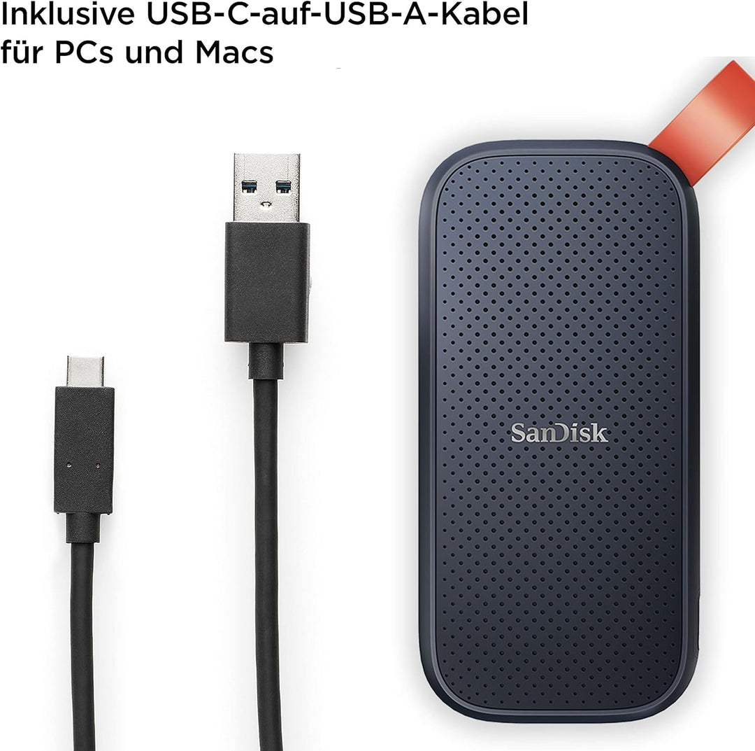 SanDisk Portable SSD 2 TB (externe Festplatte mit SSD Technologie 2,5 Zoll, 800 MB/s Übertragungsrat