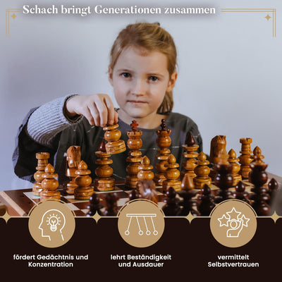 Master of Chess Luxus BIZANT 59cm / 23in Intarsien aus Holz Schachspiel, Byzantium, handgefertigte K