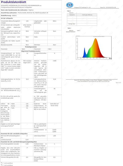 Klighten 2 Stück LED Wandleuchte 12W Aussen Innen Up Down Wandlampe, Wasserdicht IP65 Aluminium Mode