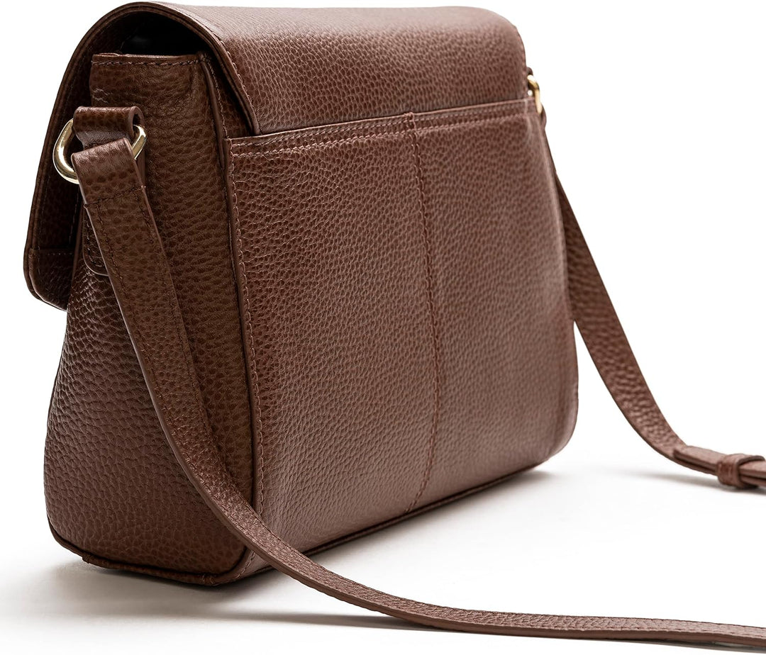 Lazarotti Bologna Leder Umhängetasche Damen | verstellbarer Schultergurt | mittelgrosse Crossbody Ba