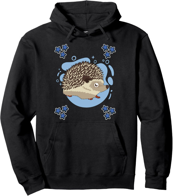 Herren Igel Zeichnung Sterne Jungen Igel Pullover Hoodie