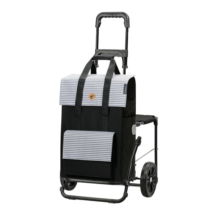 Andersen Shopper Komfort mit Sitz und 54 Liter Tasche Milla schwarz
