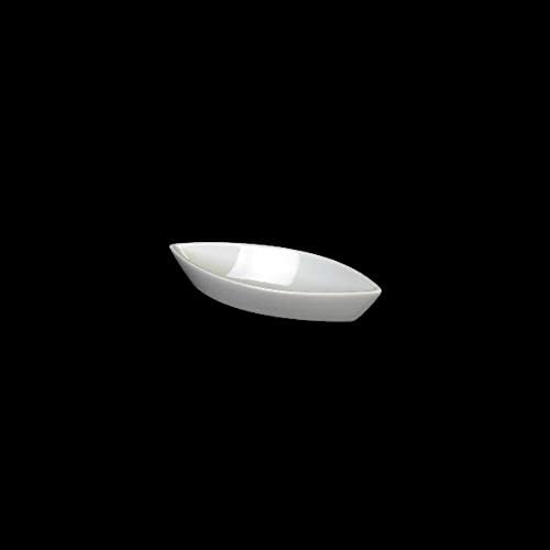 Holst Porzellan BAT 217 FA2 Eis-& Dessertschale 17 cm / 0,10 l Schiffchen, weiss, 17 x 7 x 3 cm, 6 E