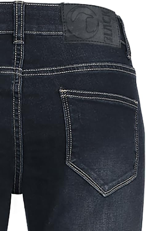 Black Premium by EMP Damen dunkelblaue Jeans mit Waschung und Schlag W29L30