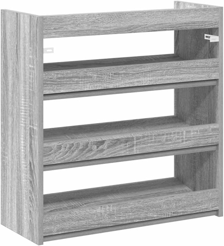vidaXL Schuhregal Grau Sonoma 60x25x62 cm Holzwerkstoff, Schuhschrank, Schuhaufbewahrung, Schuhe Org