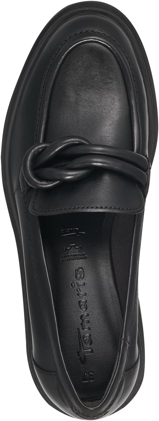 Tamaris Damen Slipper 1-24310-41 weit 37 EU Black Leather, 37 EU Black Leather