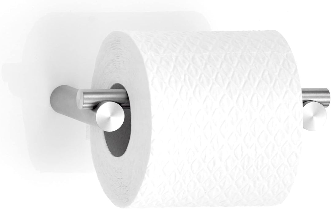 PHOS Design, TPH2, aufklappbarer Toilettenpapierhalter, Edelstahl matt gebürstet, Klopapierhalterung