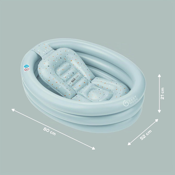 Babymoov Aufblasbare Badewanne Aquadots, mit Einsatz für Neugeborene, 68 x 40cm, als Planschbecken v