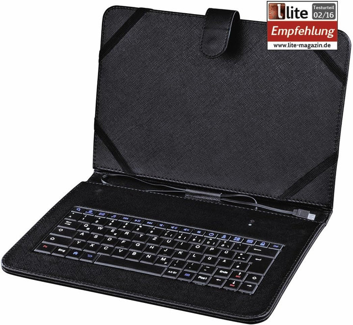 Hama Tablet-Tasche mit integrierter Tastatur (Case passend für Lenovo, Medion, TrekStor uvm, für OTG