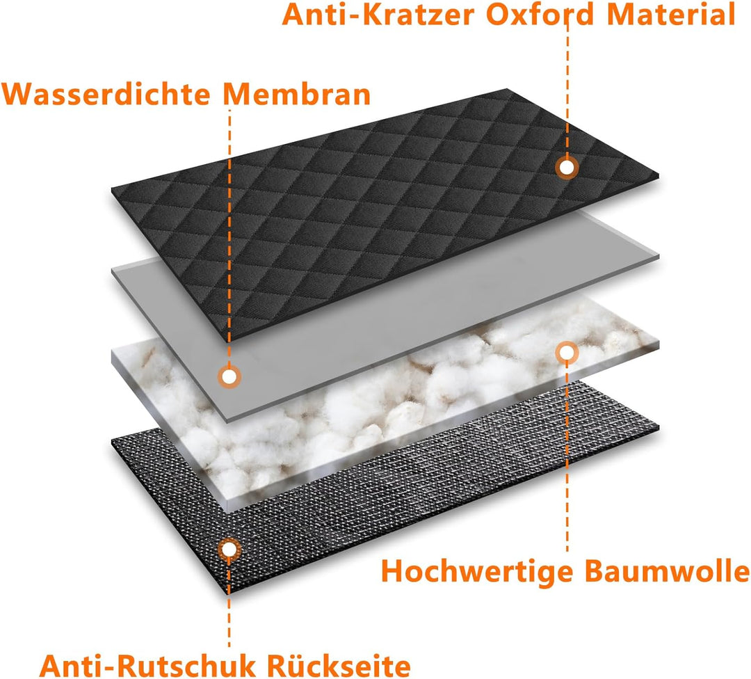 Alfheim Hundedecke Auto Rückbank, Autoschondecke Hund Rücksitz universelle Passform für die meisten