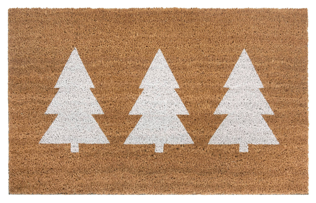 Hanse Home Kokos Fussmatte Weihnachten für Innen - Schmutzfangmatte Natur, Kokosmatte Weihnachtsbäum
