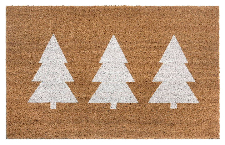 Hanse Home Kokos Fussmatte Weihnachten für Innen - Schmutzfangmatte Natur, Kokosmatte Weihnachtsbäum