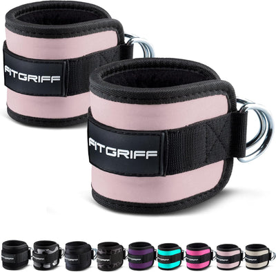 Fitgriff® Fussschlaufen V1 (gepolstert) - für Fitness Training am Kabelzug - (2 Stück) Ankle Straps