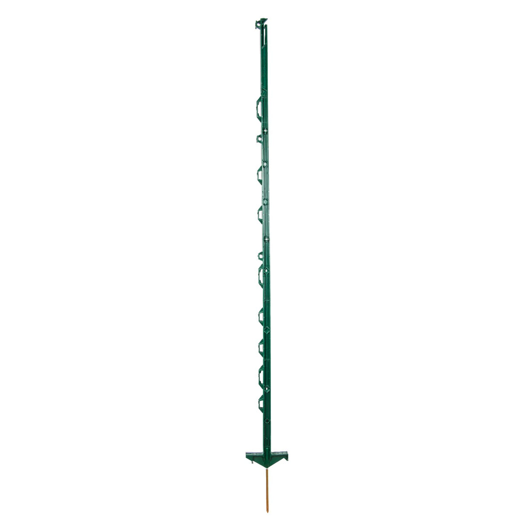 horizont Weidezaunpfähle Kunststoff 5 Stück grün, Höhe 138cm, Doppeltritt, Kunststoffpfahl mit Ösen