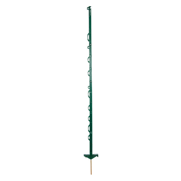 horizont Weidezaunpfähle Kunststoff 5 Stück grün, Höhe 138cm, Doppeltritt, Kunststoffpfahl mit Ösen