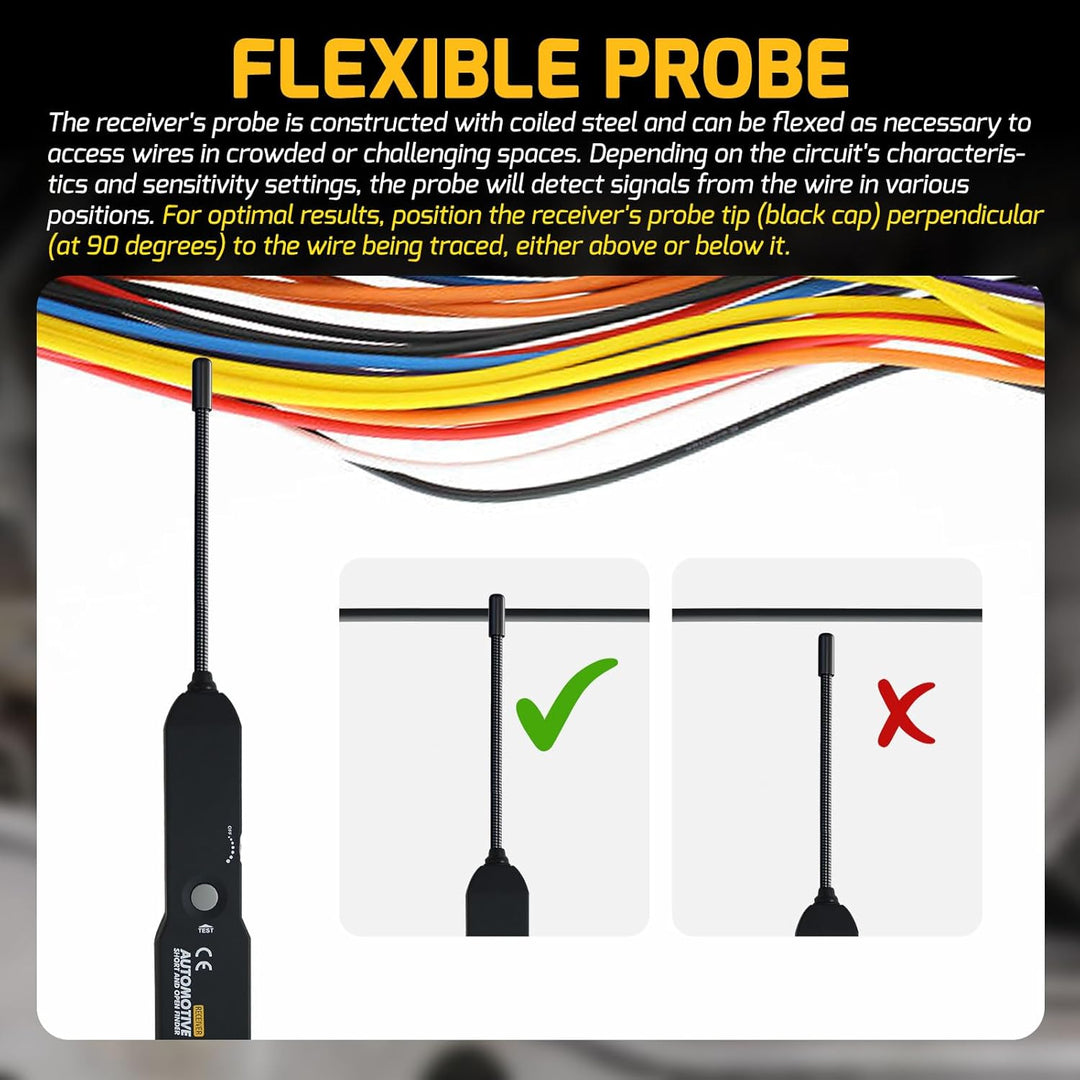 Generisches Fahrzeugleitung-Draht-Verfolger kurz & Open Finder Tester Auto-Reparatur-Werkzeug