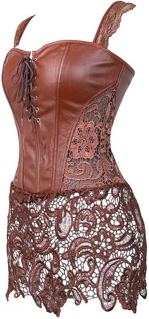 Josamogre Korsett Kleid Leder Corsage Korsagenkleid Spitze Corset grosse grösse Reissverschluss Burl