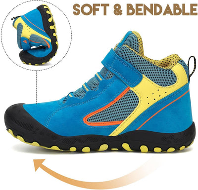 Mishansha Kinder Wanderschuhe Trekking Wanderstiefel Outdoor Trekkingschuhe 25 EU Verkehrsblau, 25 E