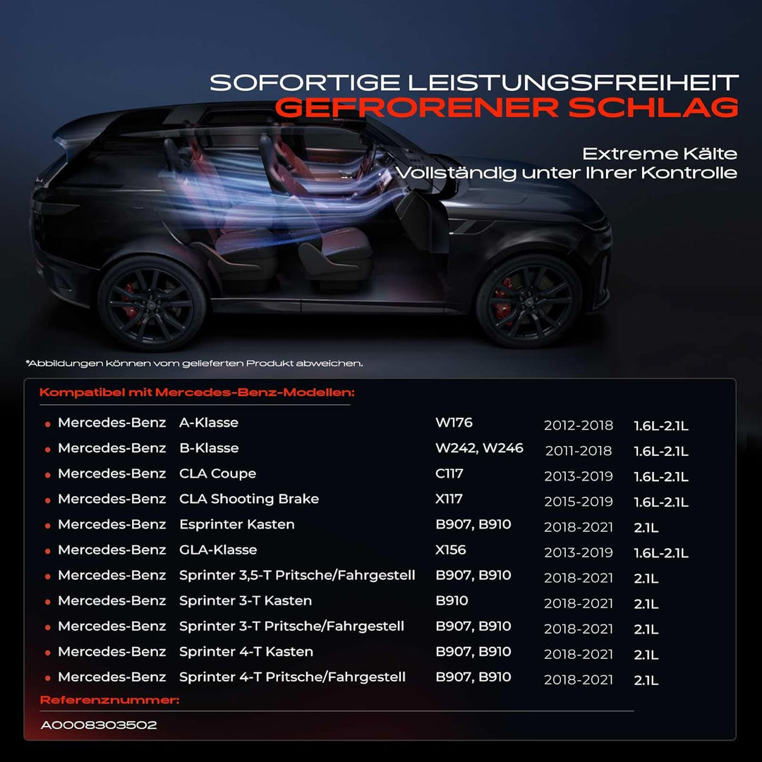 Frankberg Kompressor Klimaanlage Kompatibel mit A-Klasse W176 1.6L-2.0L 2012-2018 B-Klasse W242 W246