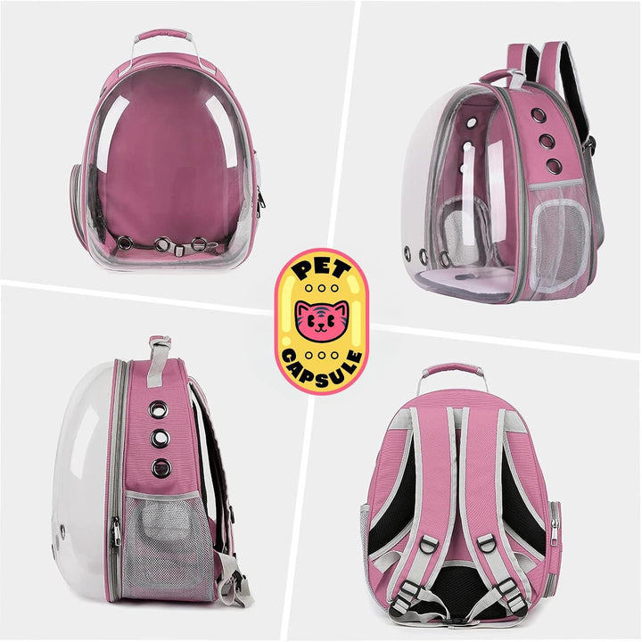 Rucksack mit Kapsel für Haustiere, transparenter Blasenrucksack für Katzen und kleine Hunde, atmungs