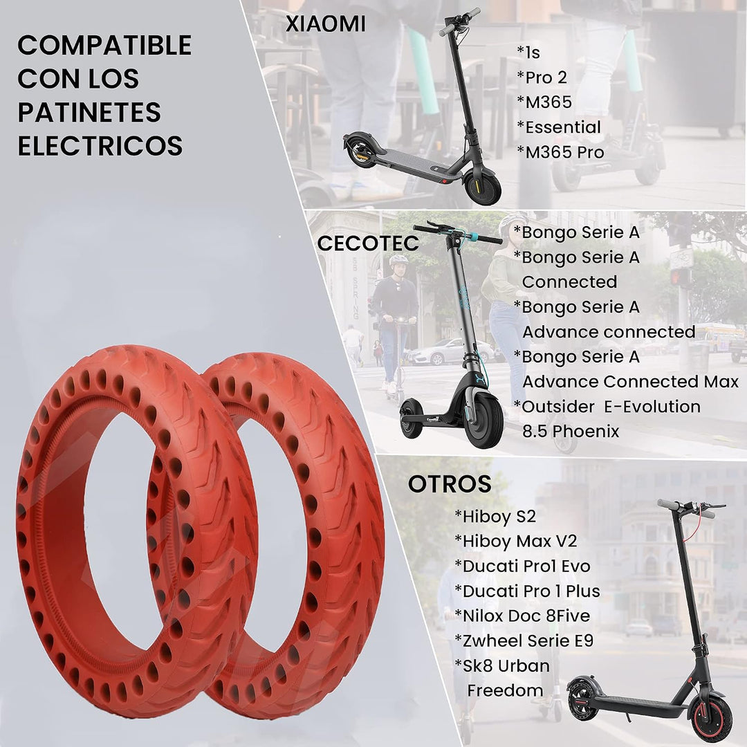 ANSENI M365 Reifen, 8,5 Zoll Ersatzreifen Solid Reifen, Vollreifen für Xiaomi M365 Elektro-Fahrrad-S