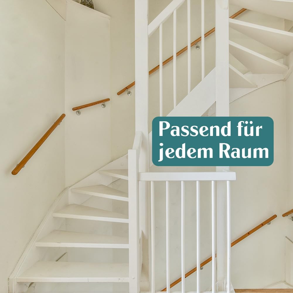 Buche Holz Handlauf Treppengeländer Geländer für Treppe Treppe Wandhandlauf Wand Treppe seitliche Mo