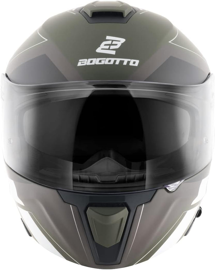 Bogotto FF403 Murata Klapphelm schwarz/grün/weiss M (57/58), schwarz/grün/weiss M (57/58)