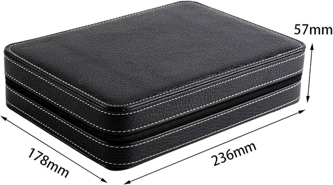 Restokki Uhrenbox, Uhrendisplay Aufbewahrungsbox, tragbarer Reise-Kollektor-Koffer-Organizer mit Rei