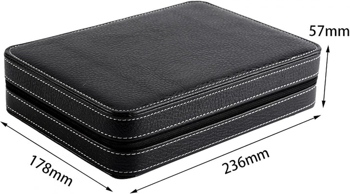 Restokki Uhrenbox, Uhrendisplay Aufbewahrungsbox, tragbarer Reise-Kollektor-Koffer-Organizer mit Rei