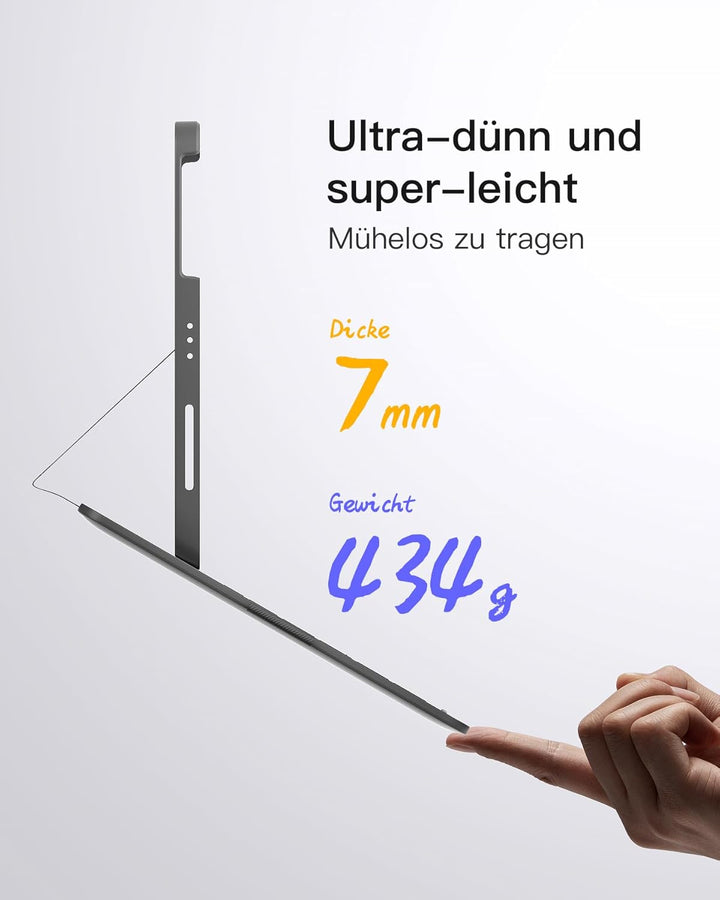 Inateck iPad 10 Generation Hülle mit Tastatur,Ultraleichte Tastatur Hülle für iPad Air 6 11 Zoll 202