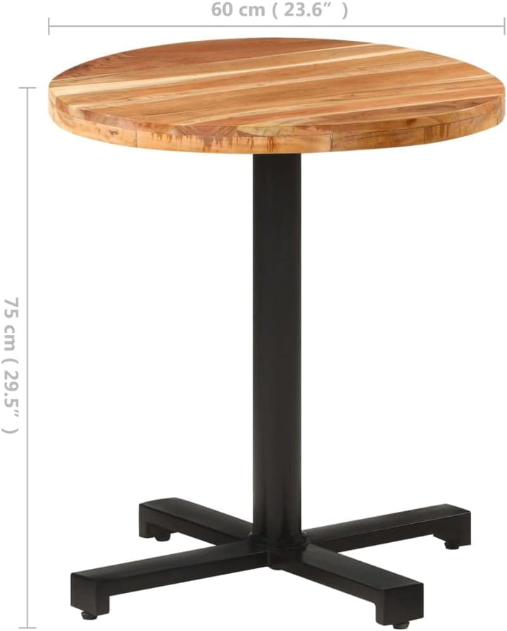 vidaXL Akazienholz Massiv Bistrotisch Esstisch Stehtisch Bartisch Tisch Esszimmertisch Küchentisch T
