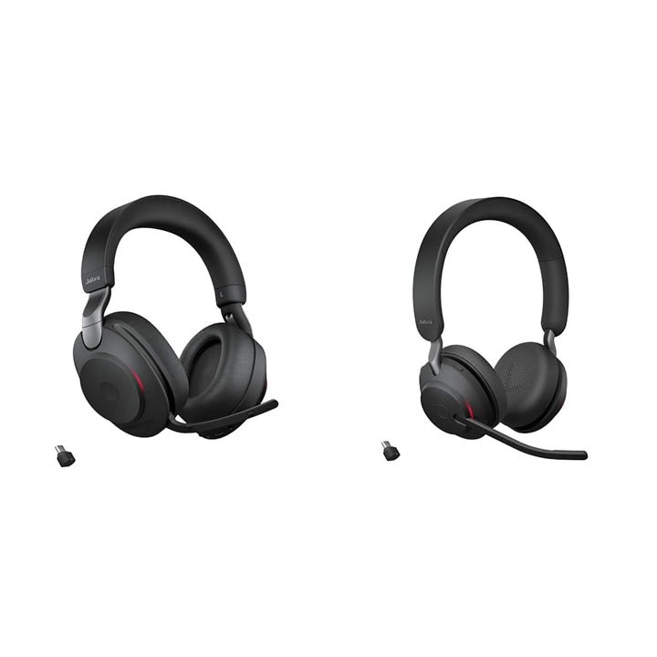 Jabra Evolve2 85 Wireless PC Headset – Noise Cancelling UC Certified Stereo Headphones & Evolve2 65