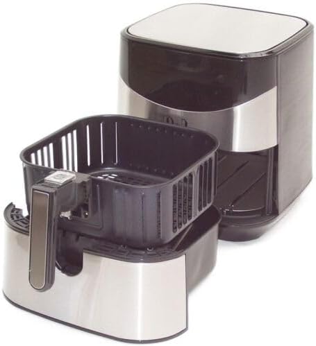 D&L XL Heissluftfritteuse 5L Air Fryer 1700W Heissluft Friteuse Grill Edelstahl 57030 AWZ