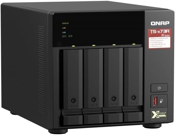 QNAP TS-473A 4-Bay Turbo-Station NAS (AMD Ryzen™ Embedded V1500B 4-Core/8-Thread 2,2 GHz 8GB DDR4 RA