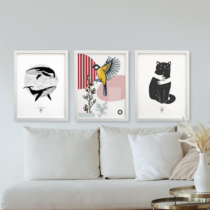 VALINA HÖRBAR RELAX | Hörbild | 3er-Set | Tiere | Poster Poster / Papier 30cm x 40cm, Poster / Papie
