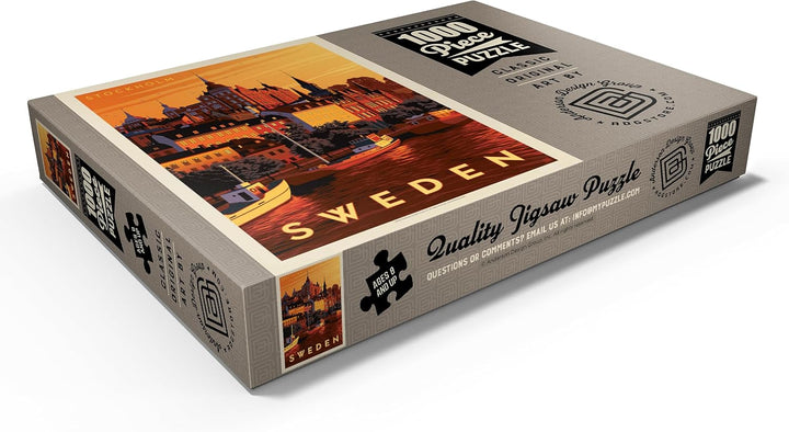 Schweden: Stockholm, Vintage Poster - Premium 1000 Teile Puzzle - MyPuzzle Sonderkollektion von Ande