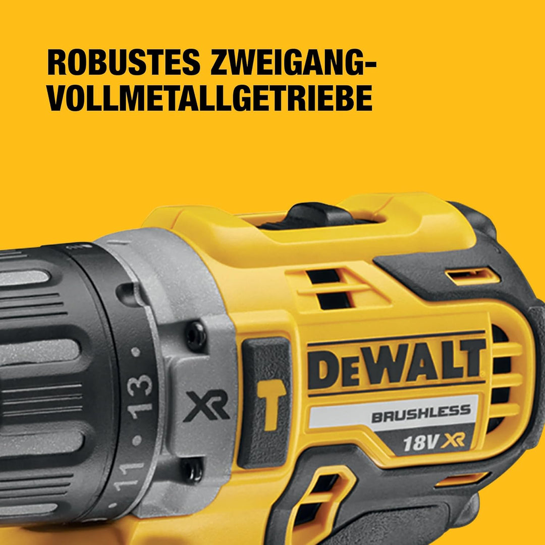 Dewalt 18 Volt Akku Schlagbohrschrauber DCD796D2 (Bürstenloser Motor, 2-Gang Vollmetallgetriebe, max