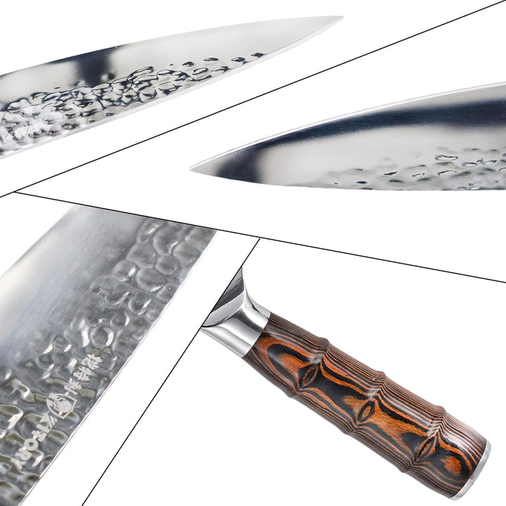 Kitory Kochmesser 20cm, Profi Küchenmesser Chefmesser Ultrascharf aus hochwertigem rostfreiem Edelst