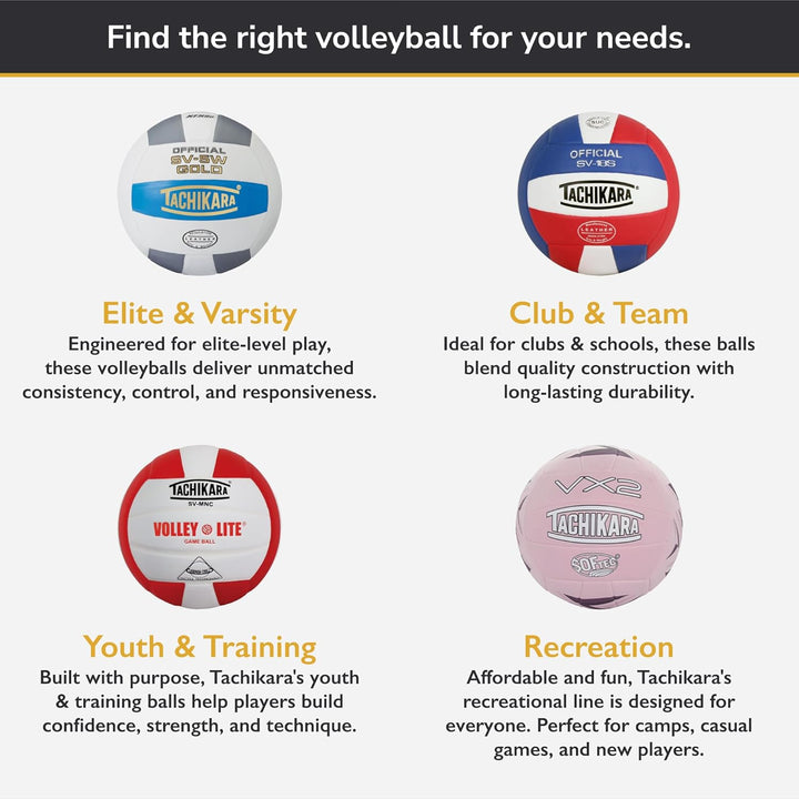 Tachikara SV5W Gold Competition Premium Leather Volleyball Weiss, Weiss